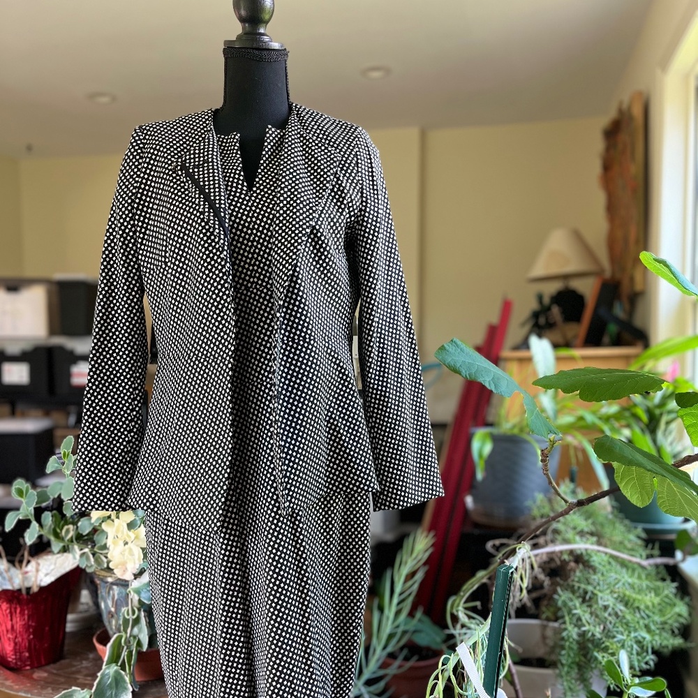 Vintage MaxMara patterned Dress & Blazer Set
